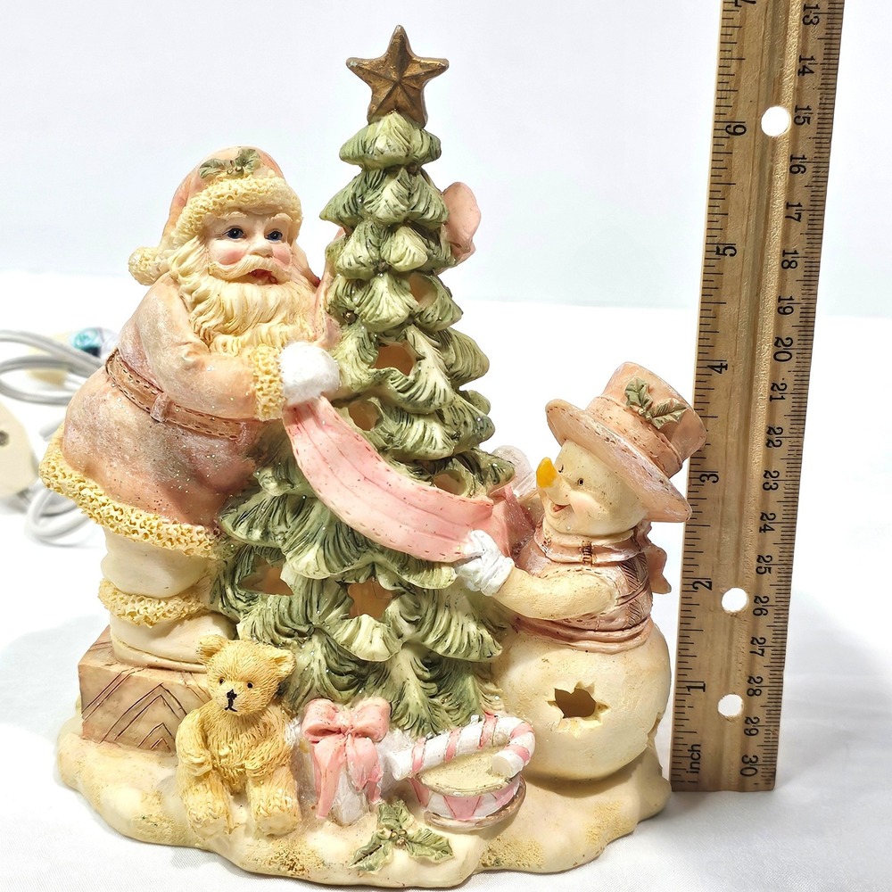 Homemaker's Idea Co Lighted Santa and Snowman Christmas Tree Figurine Decor - Picture 7 of 8